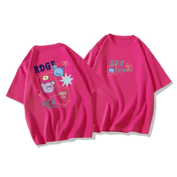Plus Size Oversized Short Sleeve T-Shirt for Men and Women, Trendy Loose Fit Cotton Couple Top, Casual Streetwear