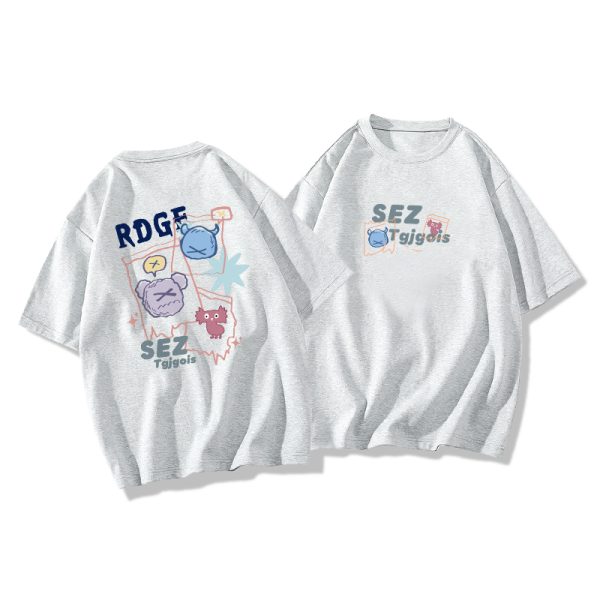 Plus Size Oversized Short Sleeve T-Shirt for Men and Women, Trendy Loose Fit Cotton Couple Top, Casual Streetwear