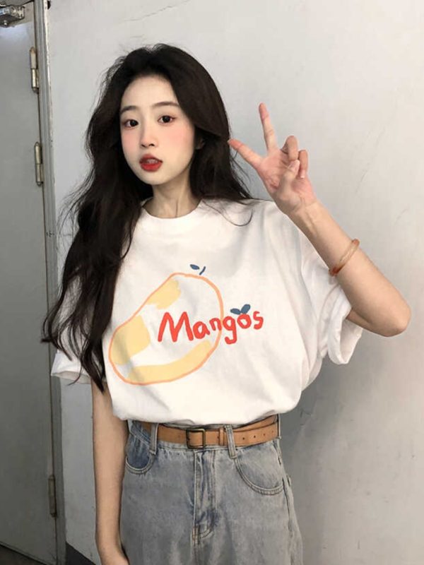 Plus Size Pure Cotton Loose Short Sleeve T-Shirt for Women - Summer 2025 American Style Top, Casual Everyday Wear