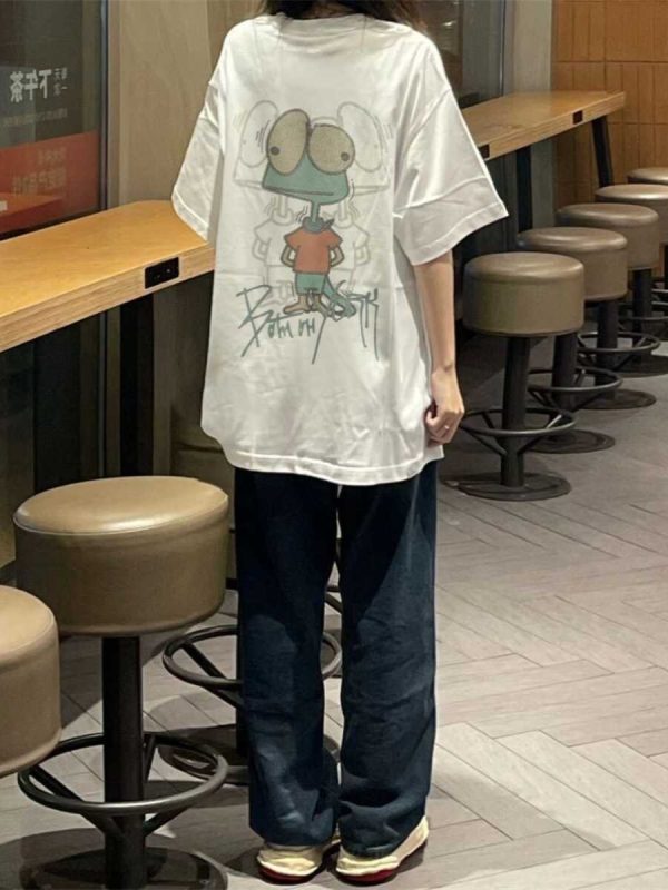 Plus Size Summer Cotton Loose Half Sleeve Couple T-Shirt for Men and Women - Simple, Comfortable, Casual Style