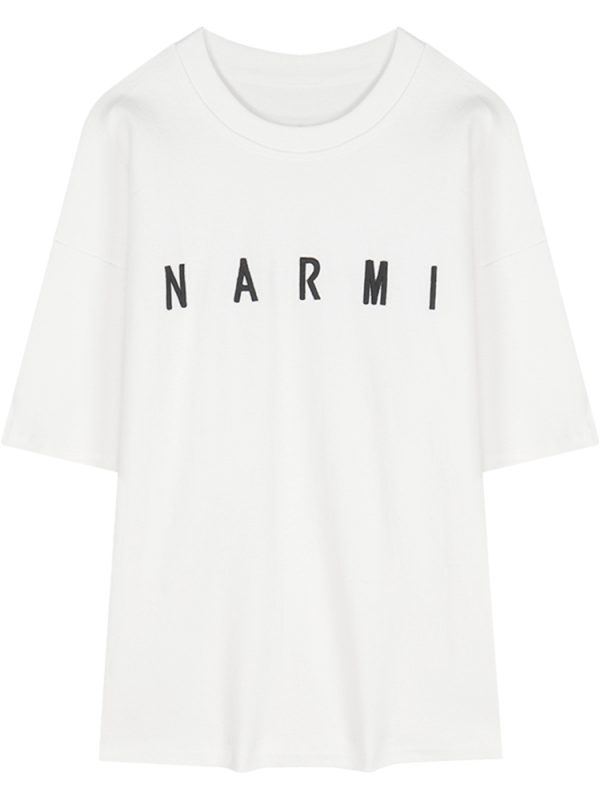 Plus Size Trendy White Cotton Short Sleeve T-Shirt for Women, Korean Style Loose Fit Mid-Length Top for Students