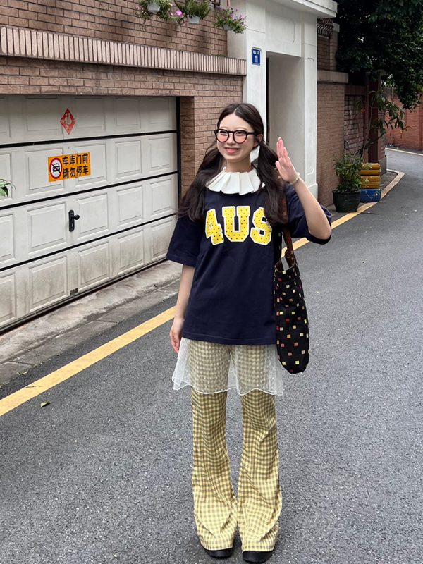 Polka Dot Print Short Sleeve T-Shirt - Loose Fit, Casual Couple Style, Spring Summer Fashion Trend