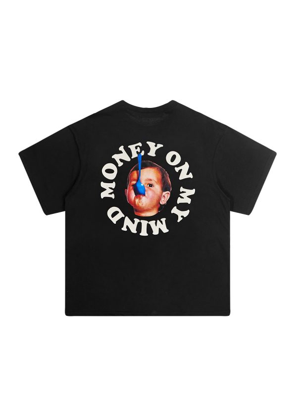 Pure Cotton Short Sleeve T-Shirt in Circular Letter Design - Inspired by 90s Y2K Style, Perfect for Casual Wear