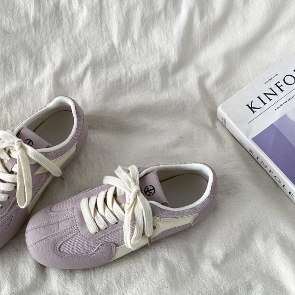 Purple De Xun Sneakers for Women - 2025 Spring Versatile Sports Casual Shoes, Trendy Dopamine A Gan Board Shoes