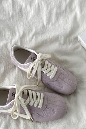 Purple De Xun Sneakers for Women - 2025 Spring Versatile Sports Casual Shoes, Trendy Dopamine A Gan Board Shoes