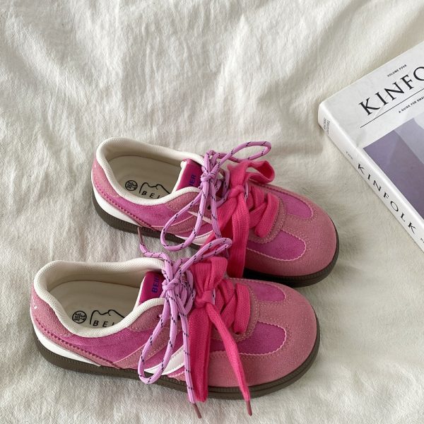 Purple Niche Design Women's Retro Casual Training Shoes - 2025 Ugly Cute Big Head Sneakers for Sports and Everyday Wear