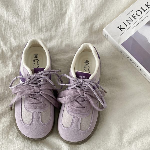 Purple Niche Design Women's Retro Casual Training Shoes - 2025 Ugly Cute Big Head Sneakers for Sports and Everyday Wear