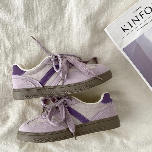 Purple Niche Design Women's Retro Casual Training Shoes - 2025 Ugly Cute Big Head Sneakers for Sports and Everyday Wear