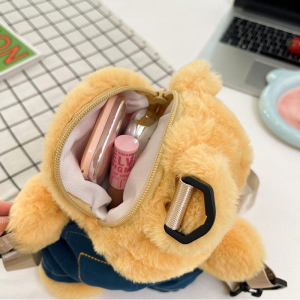 Quirky Cartoon Doll PAPA Bear Crossbody Bag for Women - Cute 2025 Style Phone Bag & Children's Backpack