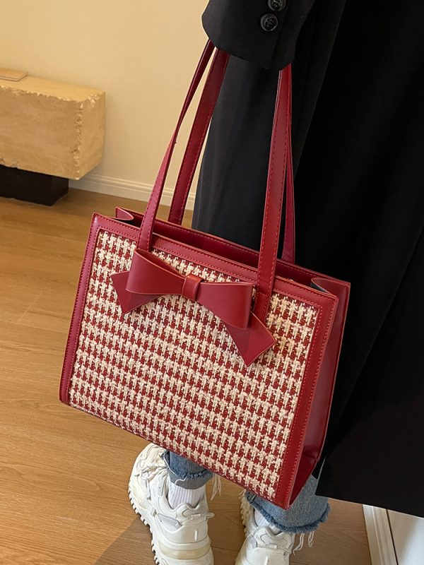 Red Women's Handbag - 2025 New Style Shoulder Bag, Large Capacity Tote for Daily Use, Weddings, Bridesmaids & Brides