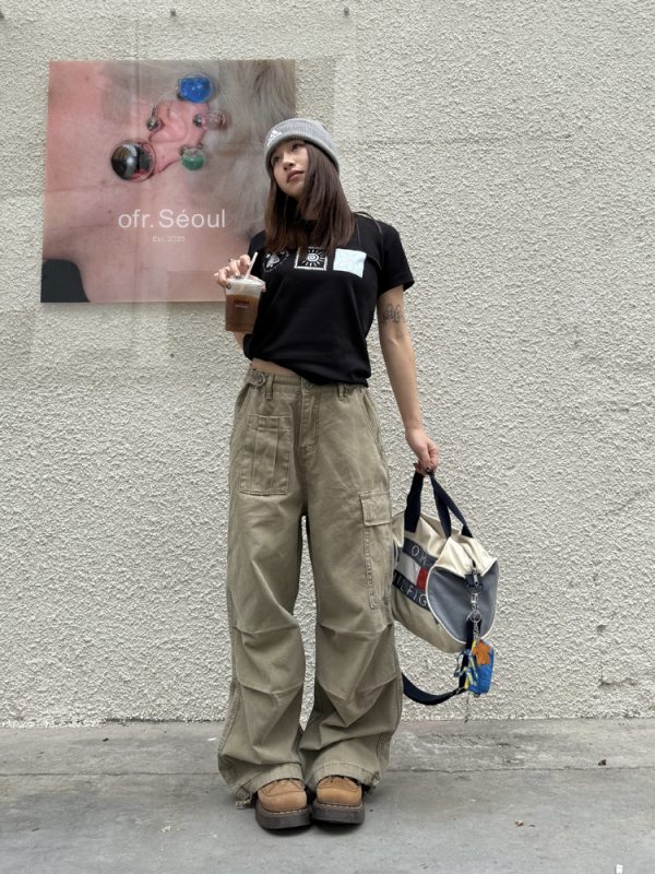 Retro American-Style Multi-Pocket Wide-Leg Work Pants for Men and Women - Casual Slimming Loose Fit Long Trousers