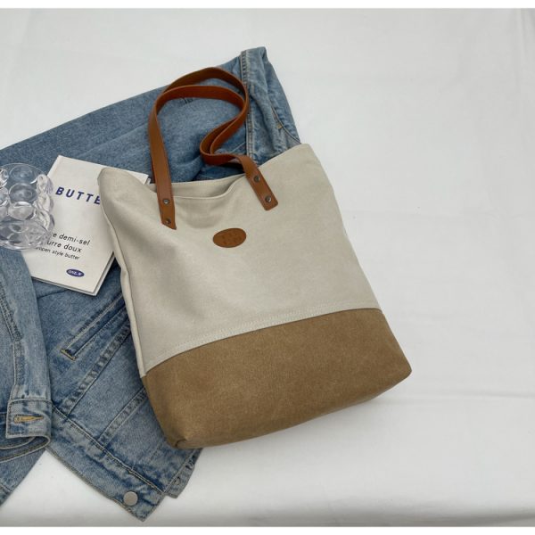 Retro Canvas Tote Bag for Women, 2025 Fashion Large Capacity Shoulder Bag, Versatile Commuter Style