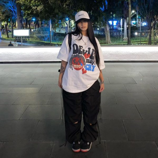 Retro Cartoon Skull Short Sleeve T-Shirt for Women - American Style, Summer Streetwear, Trendy 90s Inspired Top