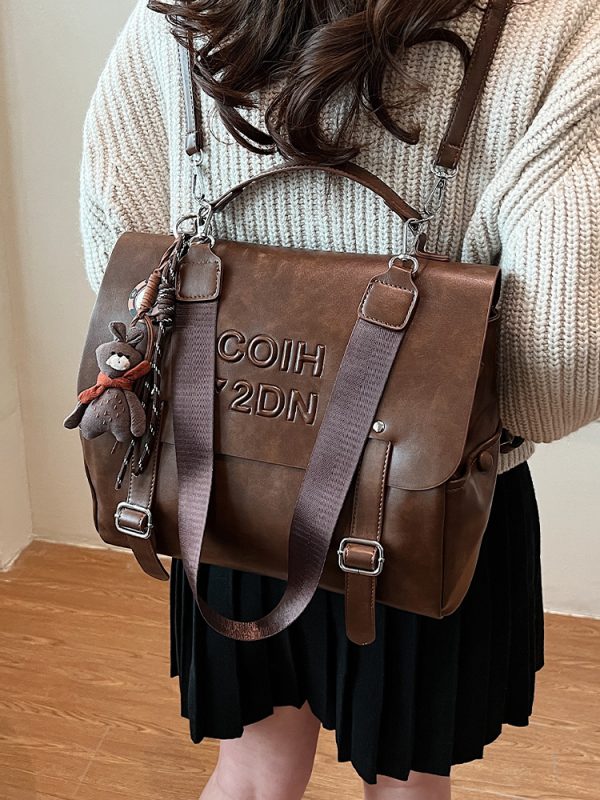 Retro Casual Backpack for Women - 2025 Winter Fashion Trend, Versatile Briefcase for College, Classes, and Commuting