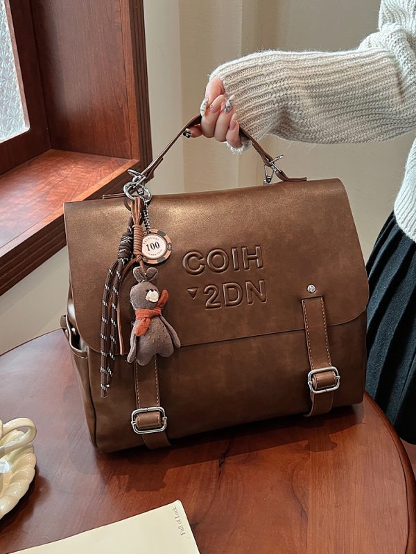 Retro Casual Backpack for Women - 2025 Winter Fashion Trend, Versatile Briefcase for College, Classes, and Commuting