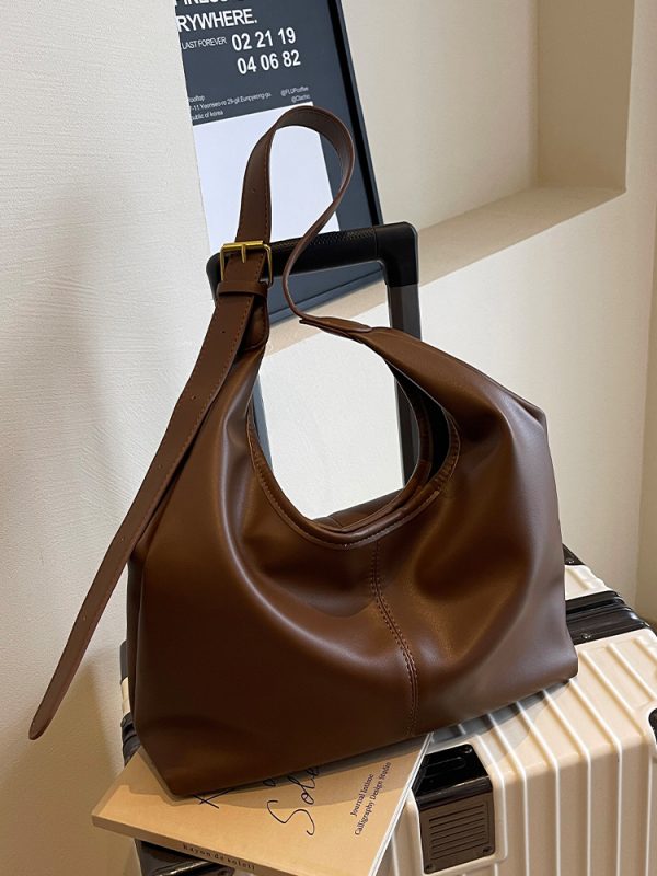 Retro Commuter Underarm Bag for Women - 2025 Autumn Winter Versatile Tote Shoulder Bag with High-End Feel