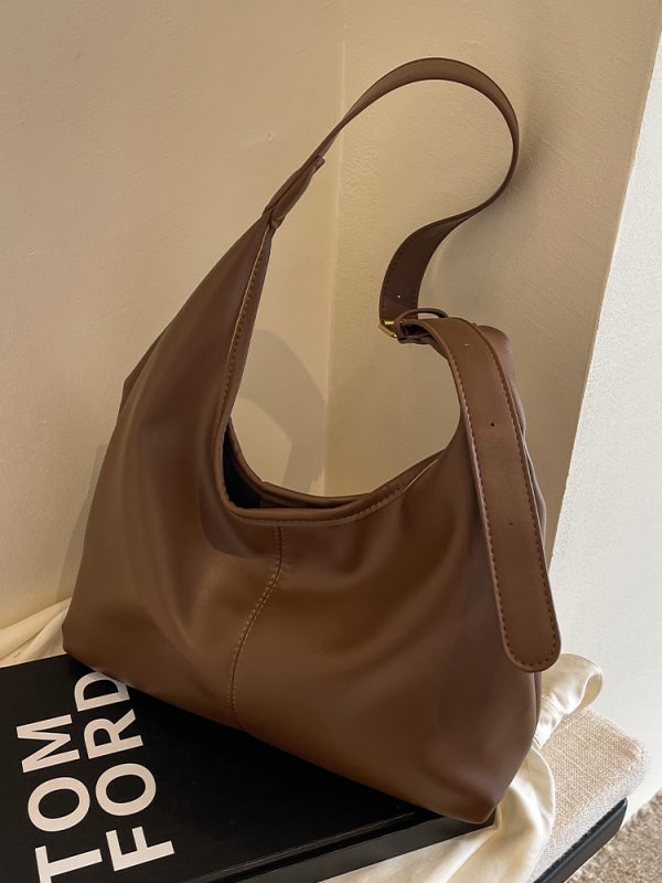 Retro Commuter Underarm Bag for Women - 2025 Autumn Winter Versatile Tote Shoulder Bag with High-End Feel