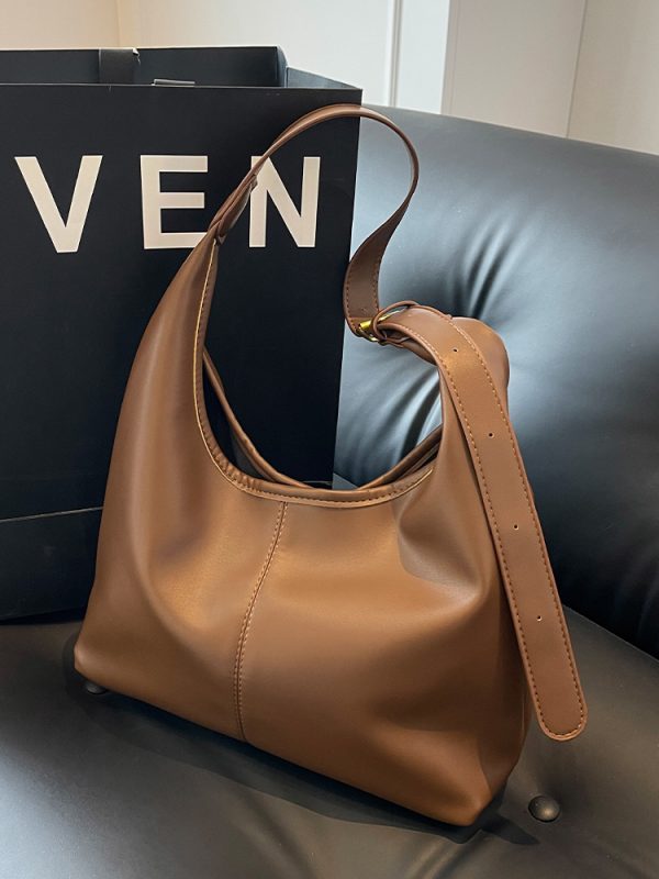 Retro Commuter Underarm Bag for Women - 2025 Autumn Winter Versatile Tote Shoulder Bag with High-End Feel