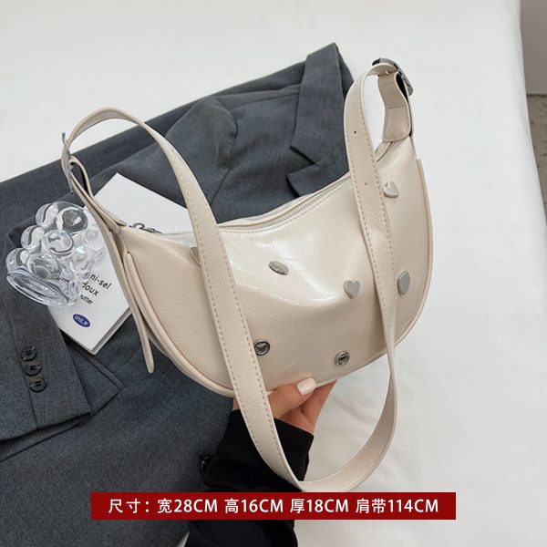Retro High-End Fashion Small Saddle Bag for Women - Minimalist Casual Shoulder Bag for Autumn & Winter 2025, Trendy Versatile Design