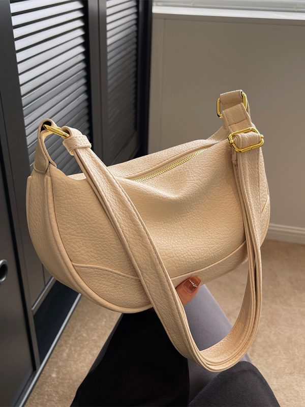 Retro High-End Fashion Small Saddle Bag for Women - Minimalist Casual Shoulder Bag for Autumn & Winter 2025, Trendy Versatile Design