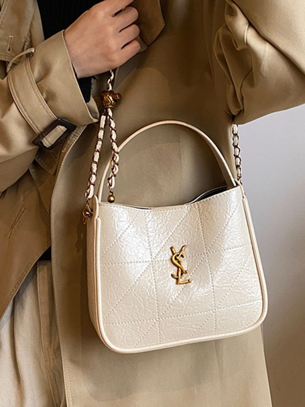 Retro High-End Oil Wax Leather Bucket Bag for Women - Trendy Versatile Shoulder Bag for Winter 2025 Fashion