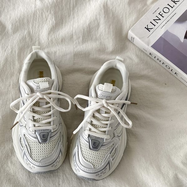 Retro Hong Kong Style Thick-Soled Height-Increasing Dad Shoes for Women - Trendy, Lightweight, Versatile Casual Sports Footwear