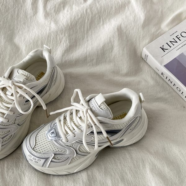Retro Hong Kong Style Thick-Soled Height-Increasing Dad Shoes for Women - Trendy, Lightweight, Versatile Casual Sports Footwear