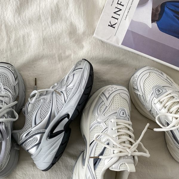 Retro Hong Kong Style Thick-Soled Height-Increasing Dad Shoes for Women - Trendy, Lightweight, Versatile Casual Sports Footwear