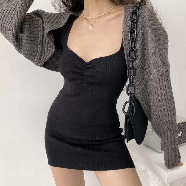 Retro Knitted Cardigan for Women - Loose High-Waisted Short Shawl Coat in European and American Style, Versatile Fashion Essential