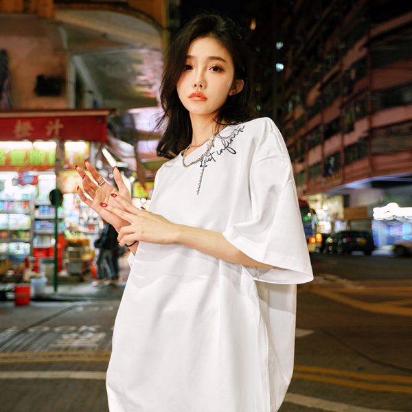 Retro Minimalist Letter Short Sleeve T-Shirt for Men and Women - Trendy Loose Fit Summer Tee, 90s Style, Unisex Fashion 2025
