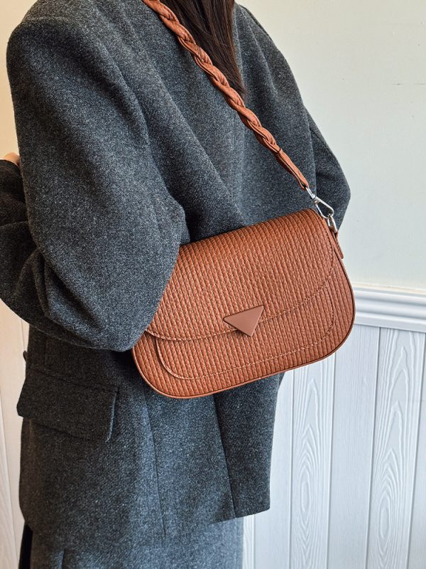 Retro Minimalist Saddle Bag for Women - 2025 Spring Casual Shoulder Bag, Trendy Versatile Design