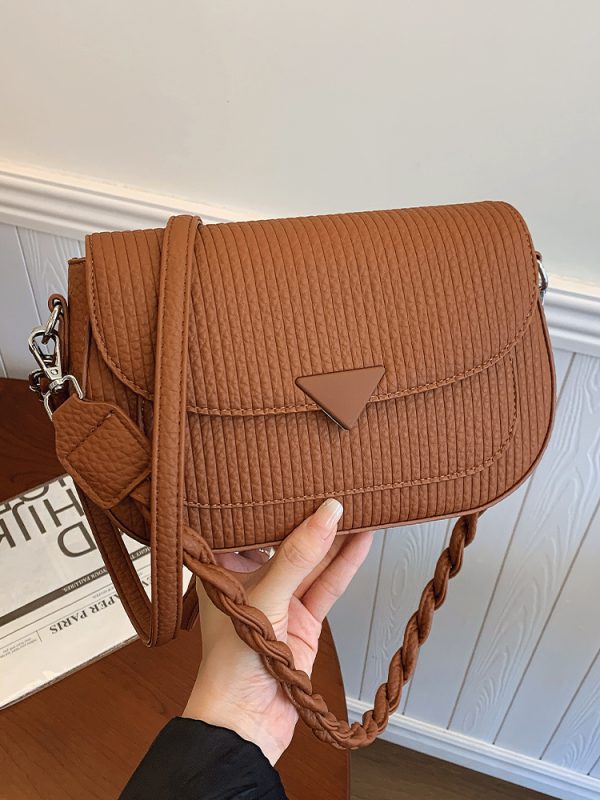 Retro Minimalist Saddle Bag for Women - 2025 Spring Casual Shoulder Bag, Trendy Versatile Design