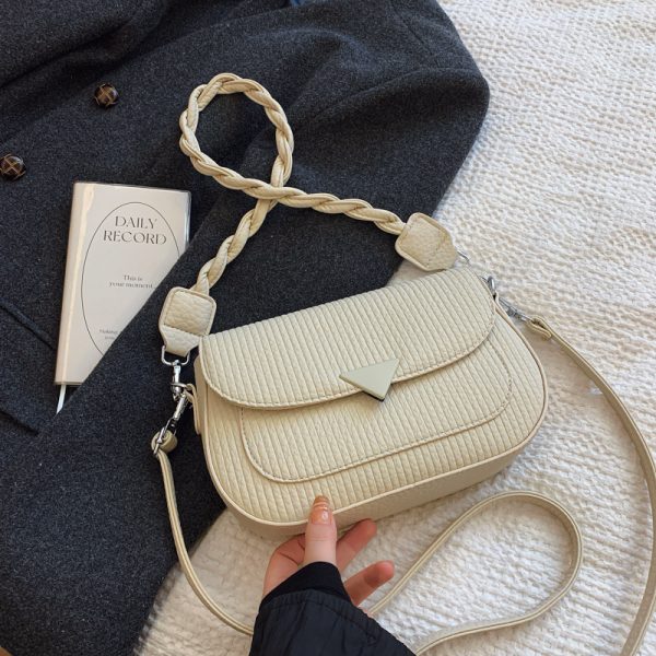 Retro Minimalist Saddle Bag for Women - 2025 Spring Casual Shoulder Bag, Trendy Versatile Design