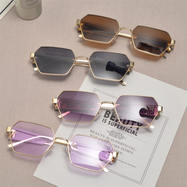 Retro Polygonal Slimming Sunglasses for Men and Women - High-End Punk Style Hip-Hop Party Eyewear