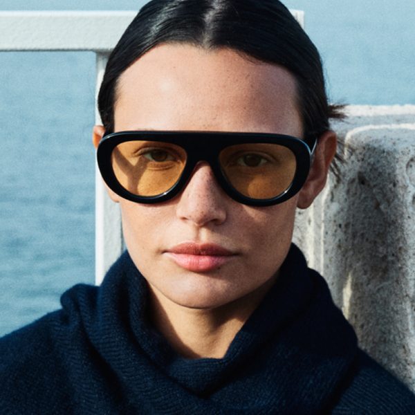 Retro Round Face Frog Sunglasses in Orange Tea Color - Unisex Slimming Fashion for Hip-Hop & Party Style