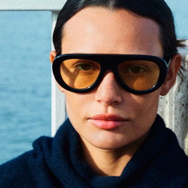 Retro Round Face Frog Sunglasses in Orange Tea Color - Unisex Slimming Fashion for Hip-Hop & Party Style