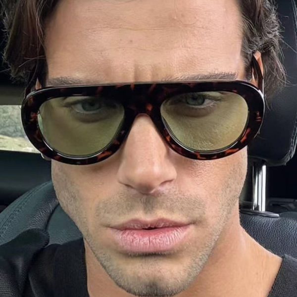 Retro Round Face Frog Sunglasses in Orange Tea Color - Unisex Slimming Fashion for Hip-Hop & Party Style