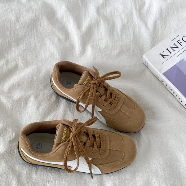 Retro Soft Sole Blue Sports Shoes for Women - Casual Flat A-Gan Racing Sneakers - 2025 Spring Collection