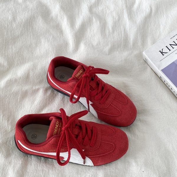 Retro Soft Sole Blue Sports Shoes for Women - Casual Flat A-Gan Racing Sneakers - 2025 Spring Collection