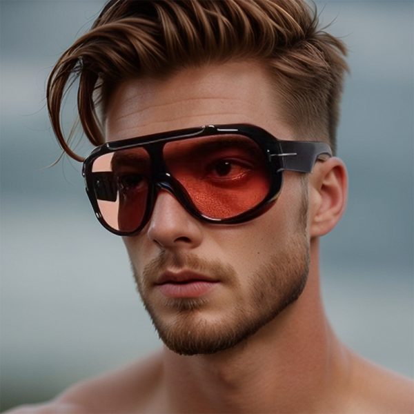 Retro Square Frame Round Face Sunglasses for Men and Women, Trendy Windproof Cycling Shades, Hip-Hop Style Eyewear