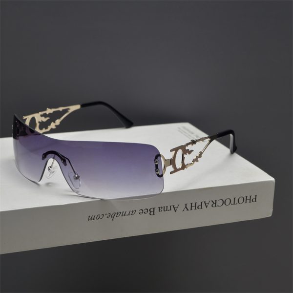 Retro Square Frameless Cut-Edge Sunglasses for Women - Millennial Punk Style, Internet Celebrity Street Fashion Accessory