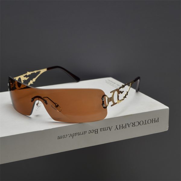 Retro Square Frameless Cut-Edge Sunglasses for Women - Millennial Punk Style, Internet Celebrity Street Fashion Accessory
