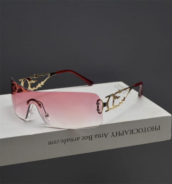 Retro Square Frameless Cut-Edge Sunglasses for Women - Millennial Punk Style, Internet Celebrity Street Fashion Accessory
