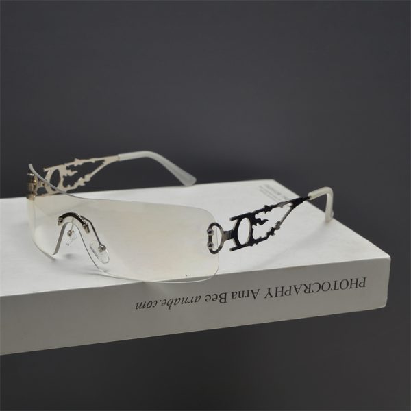Retro Square Frameless Cut-Edge Sunglasses for Women - Millennial Punk Style, Internet Celebrity Street Fashion Accessory