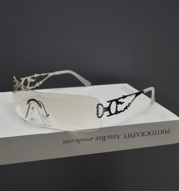 Retro Square Frameless Cut-Edge Sunglasses for Women - Millennial Punk Style, Internet Celebrity Street Fashion Accessory