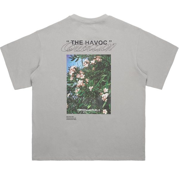 Retro Street Photography Pure Cotton Knitted Loose Short Sleeve T-Shirt for a 90s Inspired Look