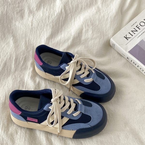 Retro Thick-Soled Women's Casual Sports Shoes - Versatile College Style for Spring 2025 - Trendy Y2K Inspired Footwear