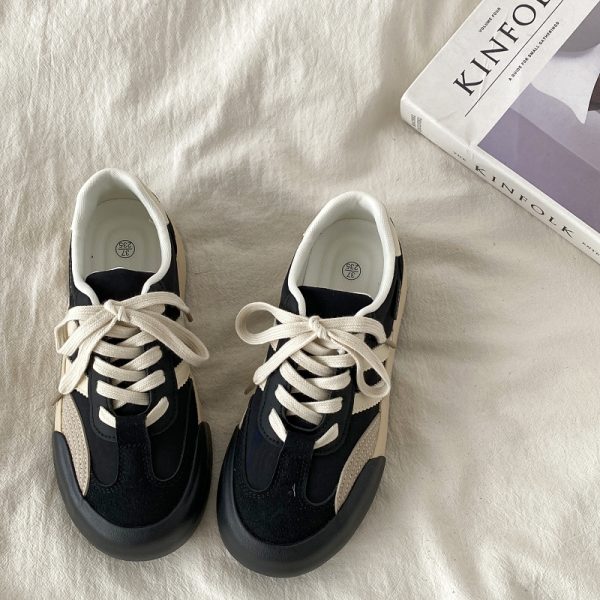 Retro Thick-Soled Women's Casual Sports Shoes - Versatile College Style for Spring 2025 - Trendy Y2K Inspired Footwear