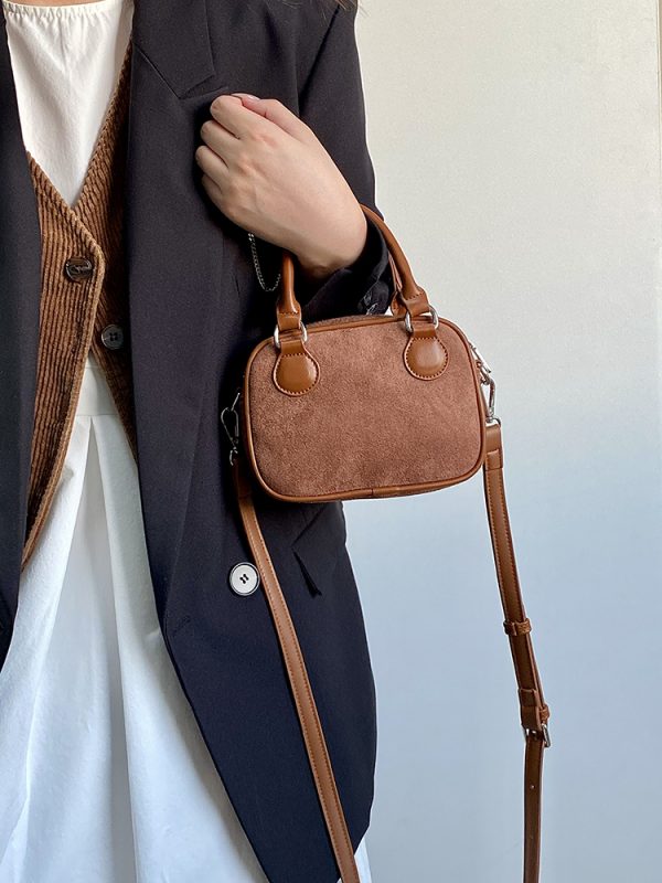 Retro Velvet Pillow Handbag for Women - Spring Summer Shoulder Crossbody Bag - Niche Design 2025