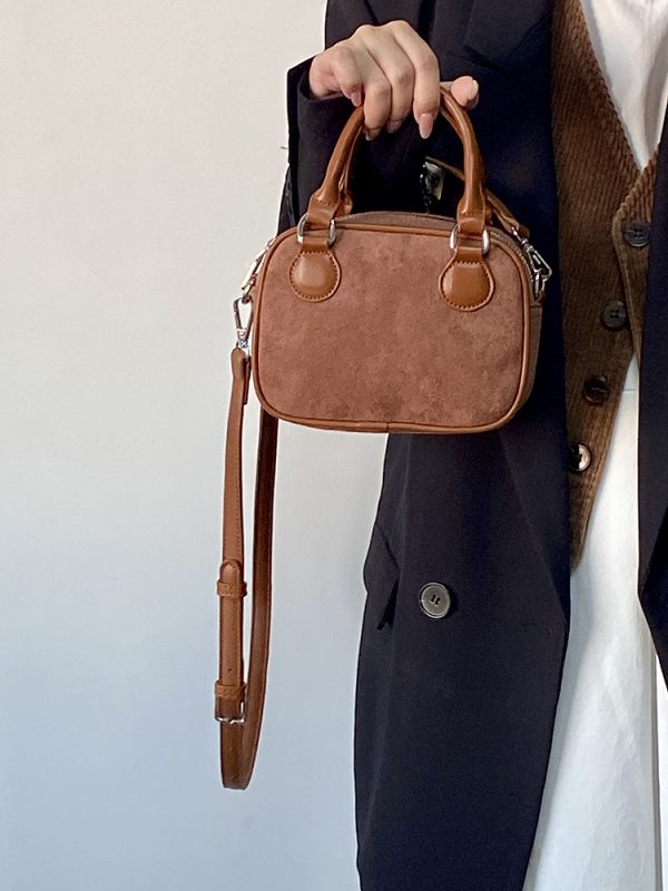 Retro Velvet Pillow Handbag for Women - Spring Summer Shoulder Crossbody Bag - Niche Design 2025